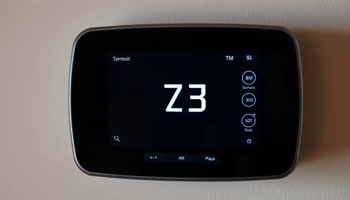 Panneau de contrôle de thermostat digital avec affichage des paramètres de température