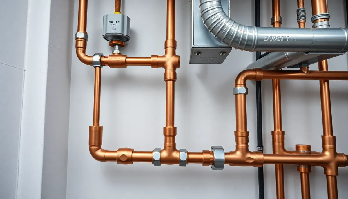 Tuyauterie et connexions hydrauliques d'un système de chauffage central