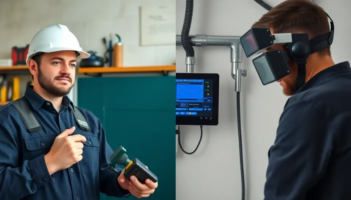 Comparaison visuelle entre une intervention DIY et une intervention professionnelle de chaudière