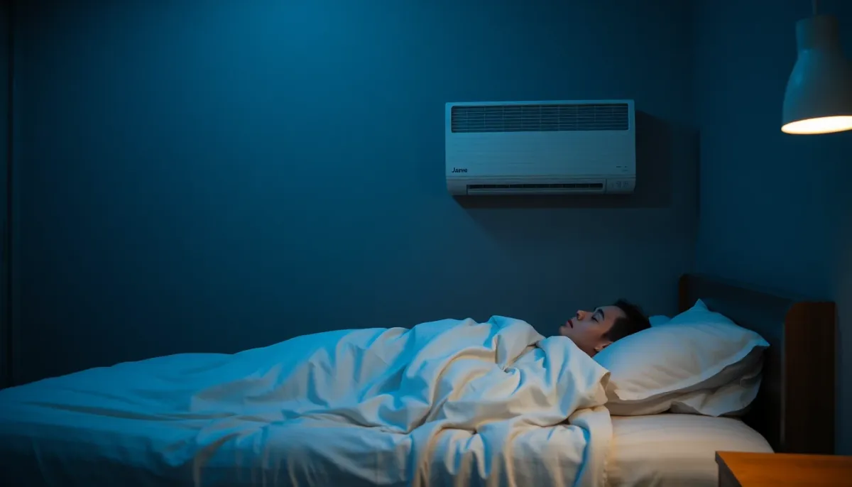 Mode nuit silencieux du climatiseur Bosch permettant un sommeil paisible