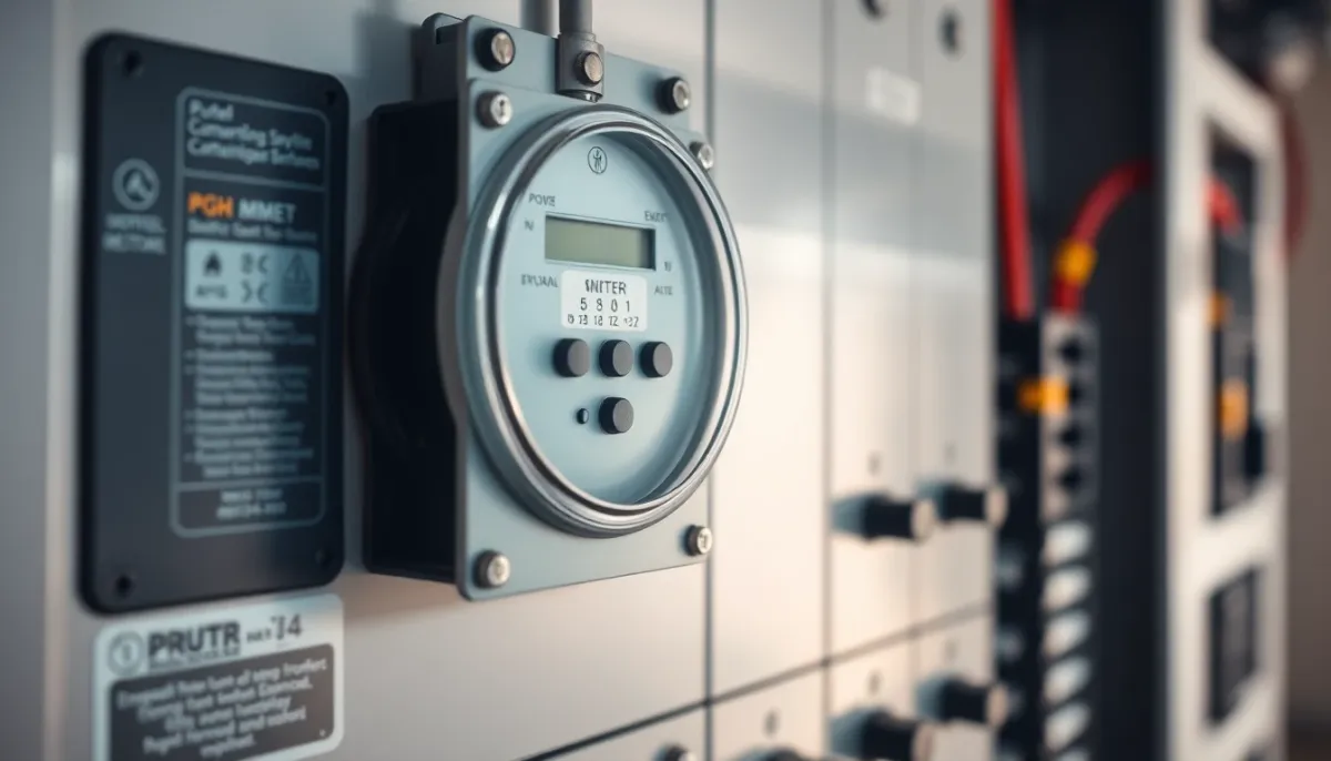 Tableau électrique et compteur EDF montrant l'augmentation de puissance requise pour chauffe-eau instantané