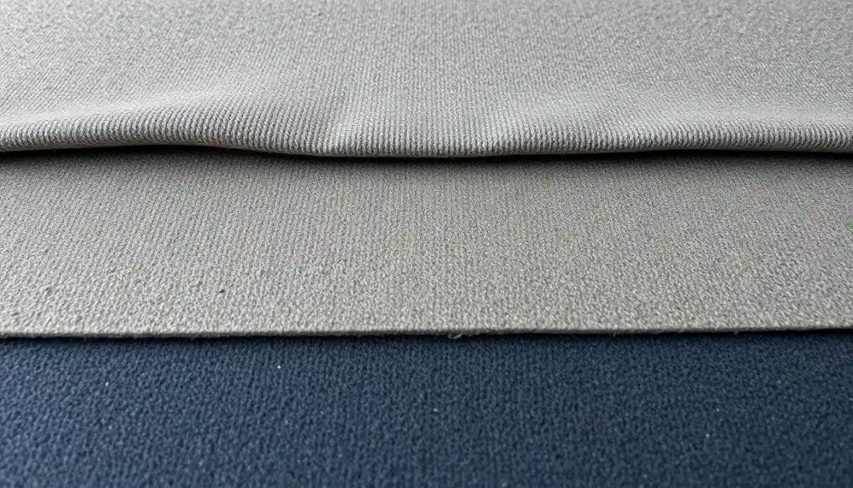 Gros plan sur différents types d'écrans sous-toiture montrant les variations de texture et de composition