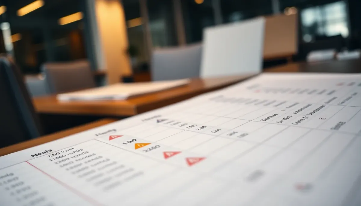 Rapport financier détaillé avec indicateurs d'alerte et données chiffrées