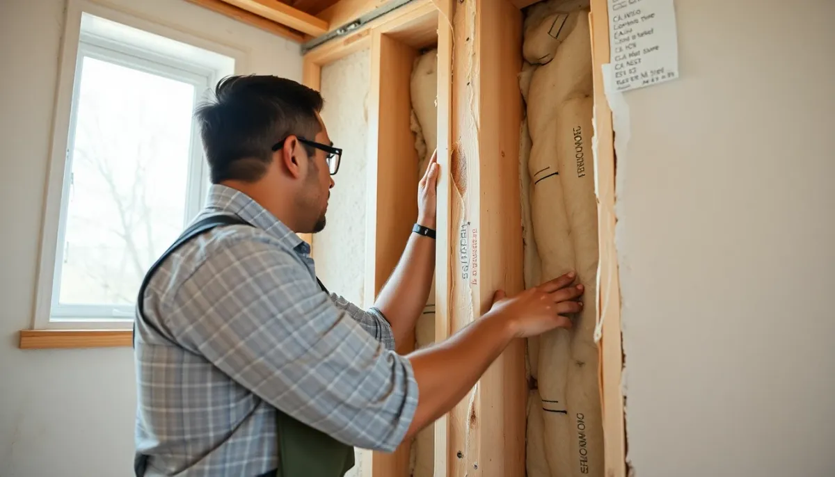 Installation professionnelle de nouvel isolant et placo avec respect des normes de ventilation et barrière d'humidité