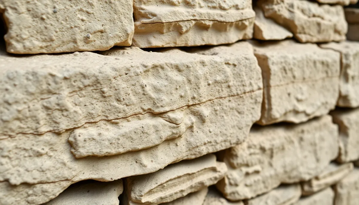 Détail d'une fondation en pierre ancienne avec texture de maçonnerie historique