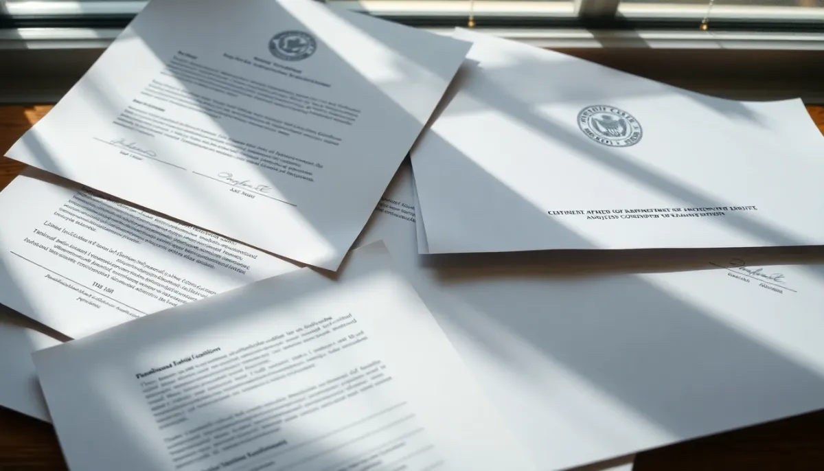 Documents administratifs et officiels illustrant les procédures légales et amendes