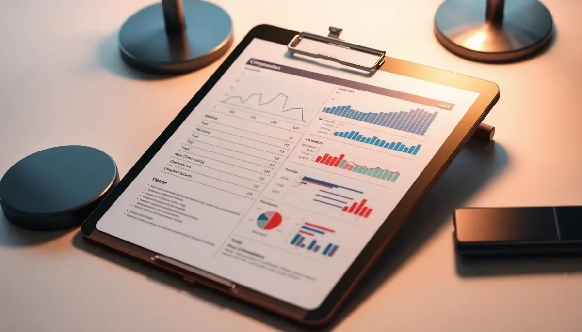 Affichage de données comparatives sur un écran numérique pour analyse administrative