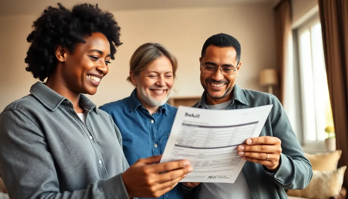 Client satisfait consultant ses factures énergétiques après installation de PAC