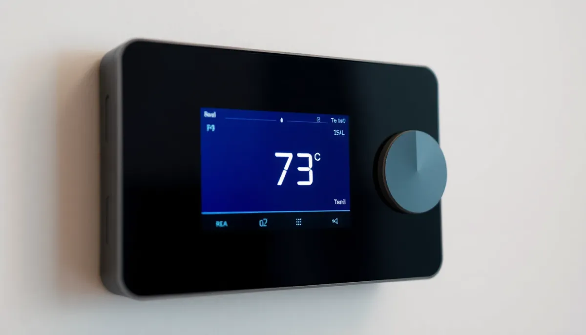 Panneau de commande numérique et thermostat intelligent d'une pompe à chaleur moderne