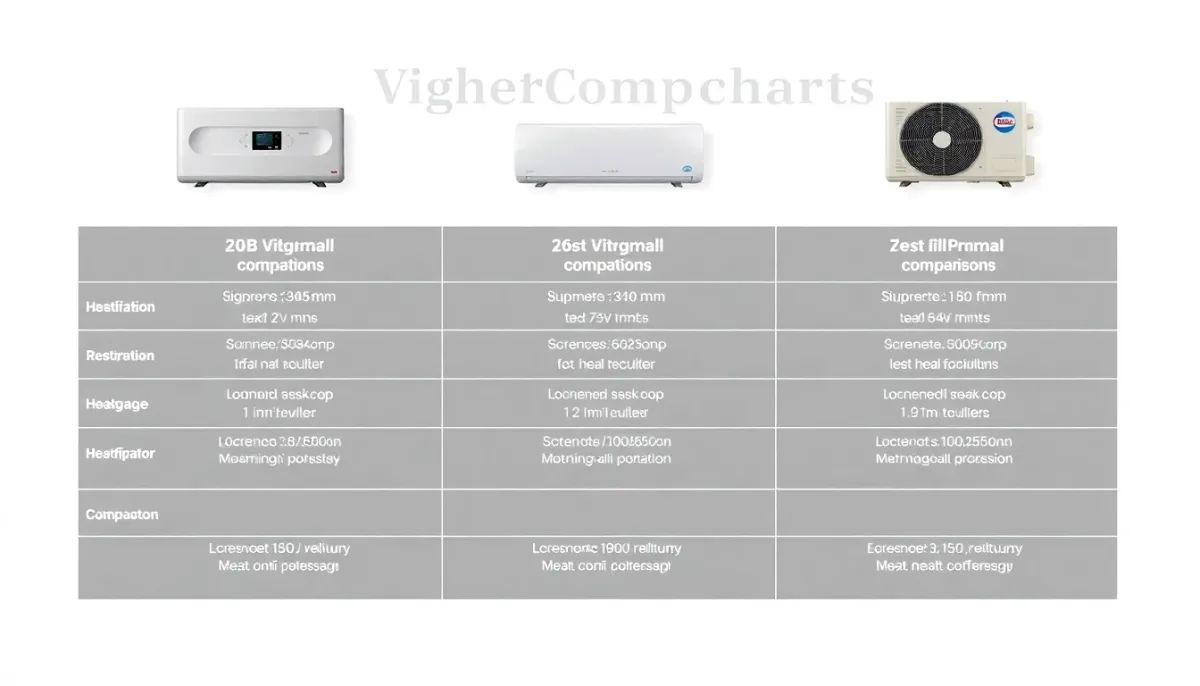 Tableau comparatif des trois variantes Vitocal 200 avec leurs caractéristiques techniques