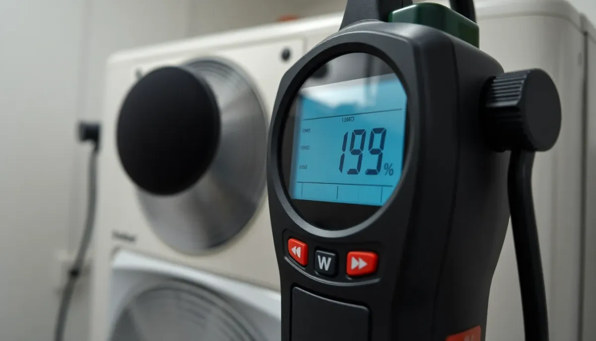 Mesure acoustique et test de bruit d'une pompe à chaleur avec équipement de mesure en décibels