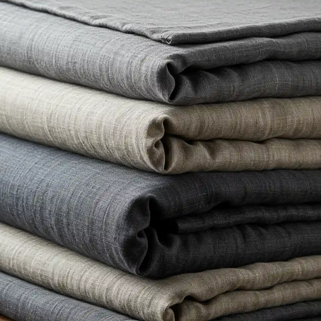 Détail de linge de maison de qualité montrant la texture et la durabilité des tissus