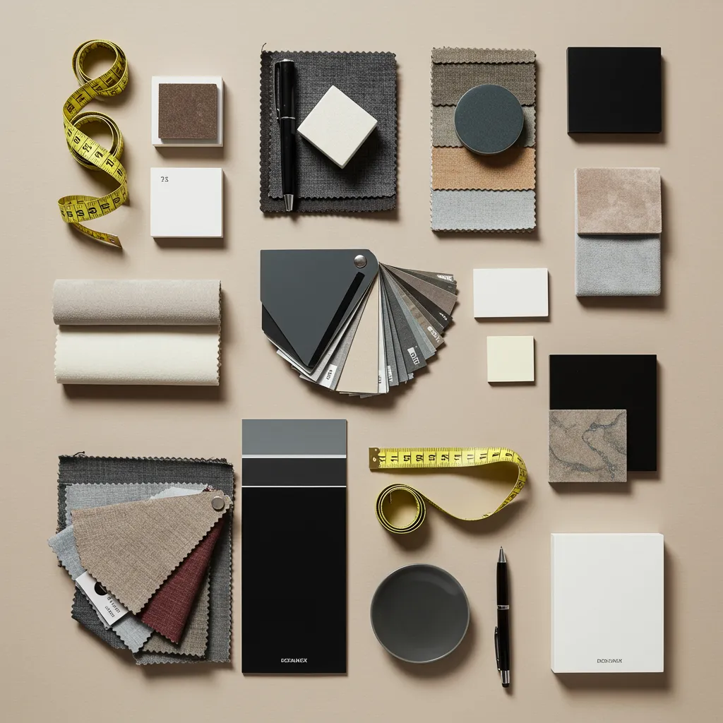 Composition montrant les éléments essentiels pour bien choisir ses achats de décoration et mobilier