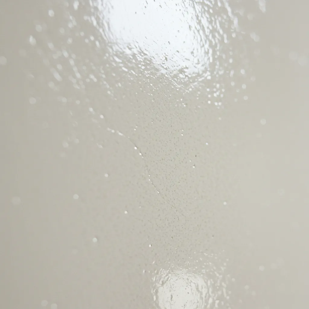 Gros plan sur une surface peinte en glycéro brillante montrant sa texture lisse et non poreuse