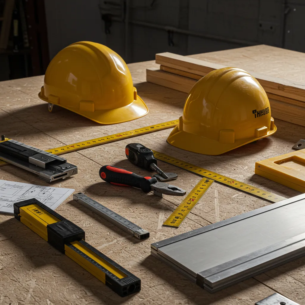 Outils et matériaux de construction pour travaux de saignée de mur porteur