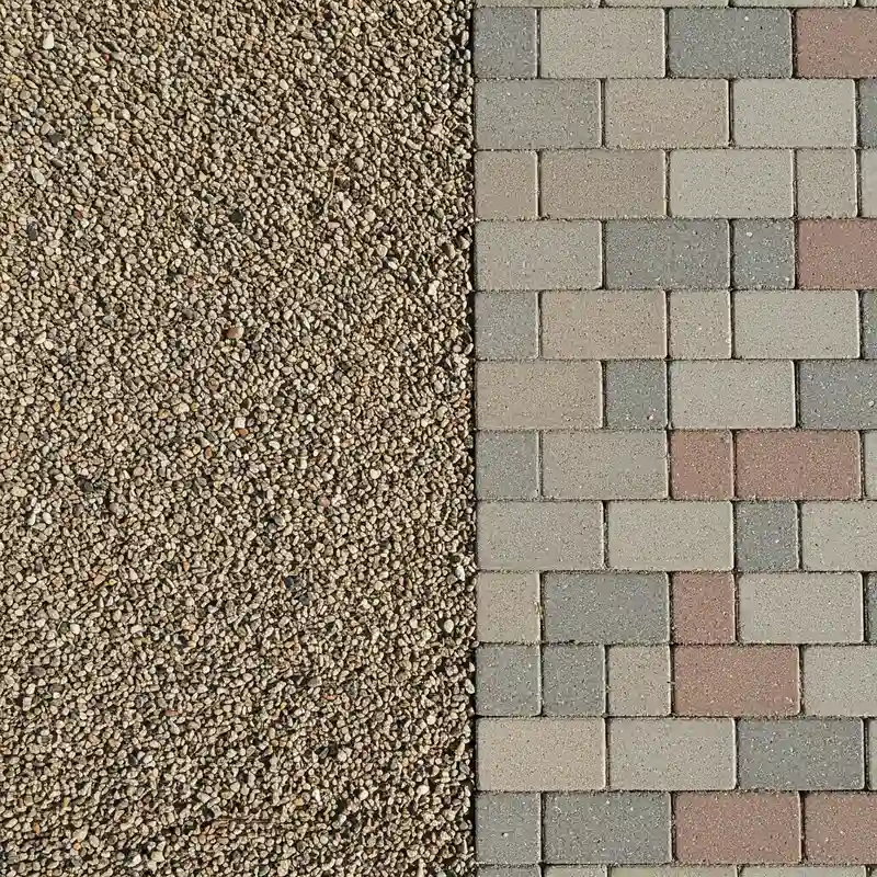 Comparatif de revêtements de sol pour cour : gravier stabilisé, dalle béton et pierre reconstituée