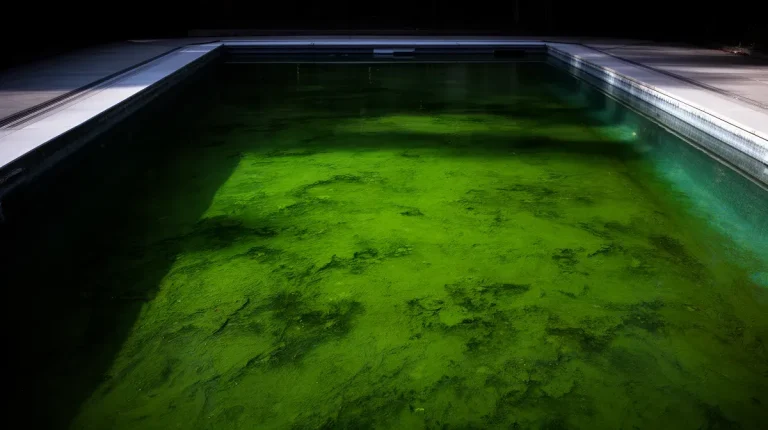Piscine avec eau verte