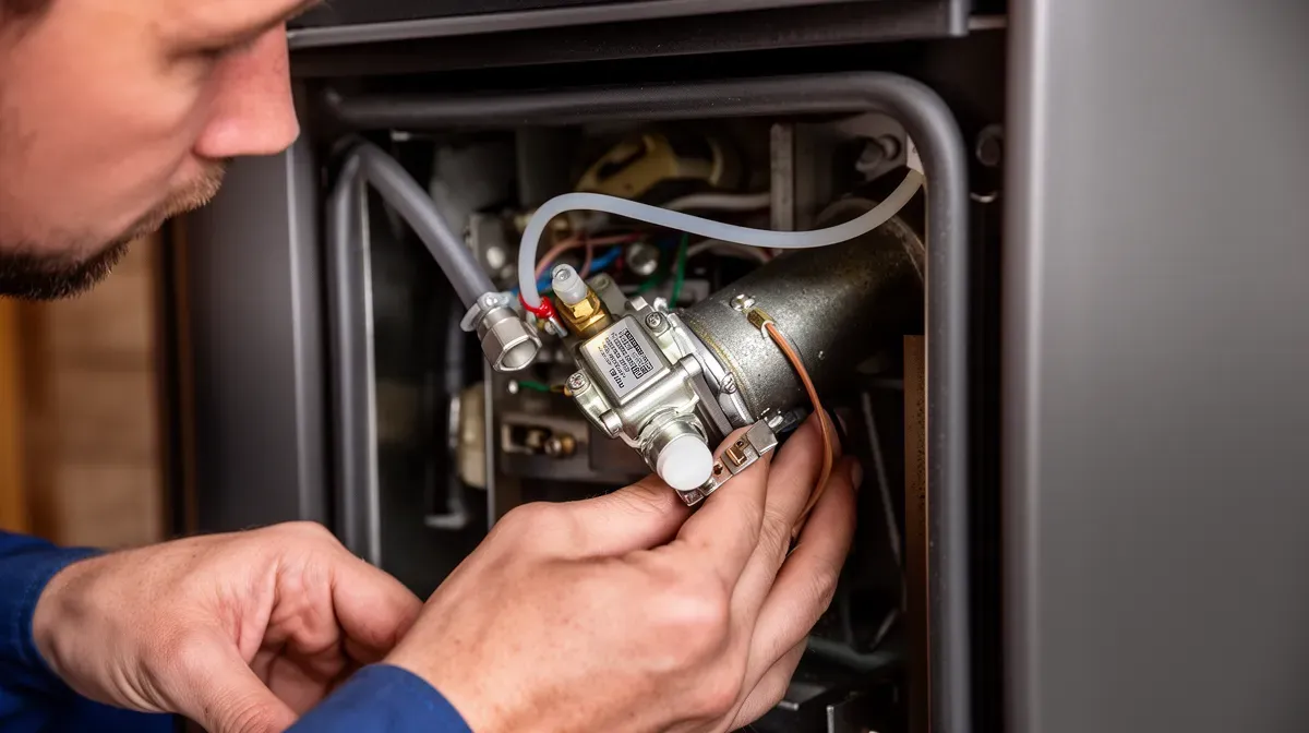 Inspection du pressostat et du tuyau en silicone d'un poêle à granulés