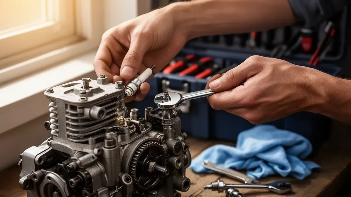 Entretien d'un moteur Loncin : remplacement de la bougie d'allumage