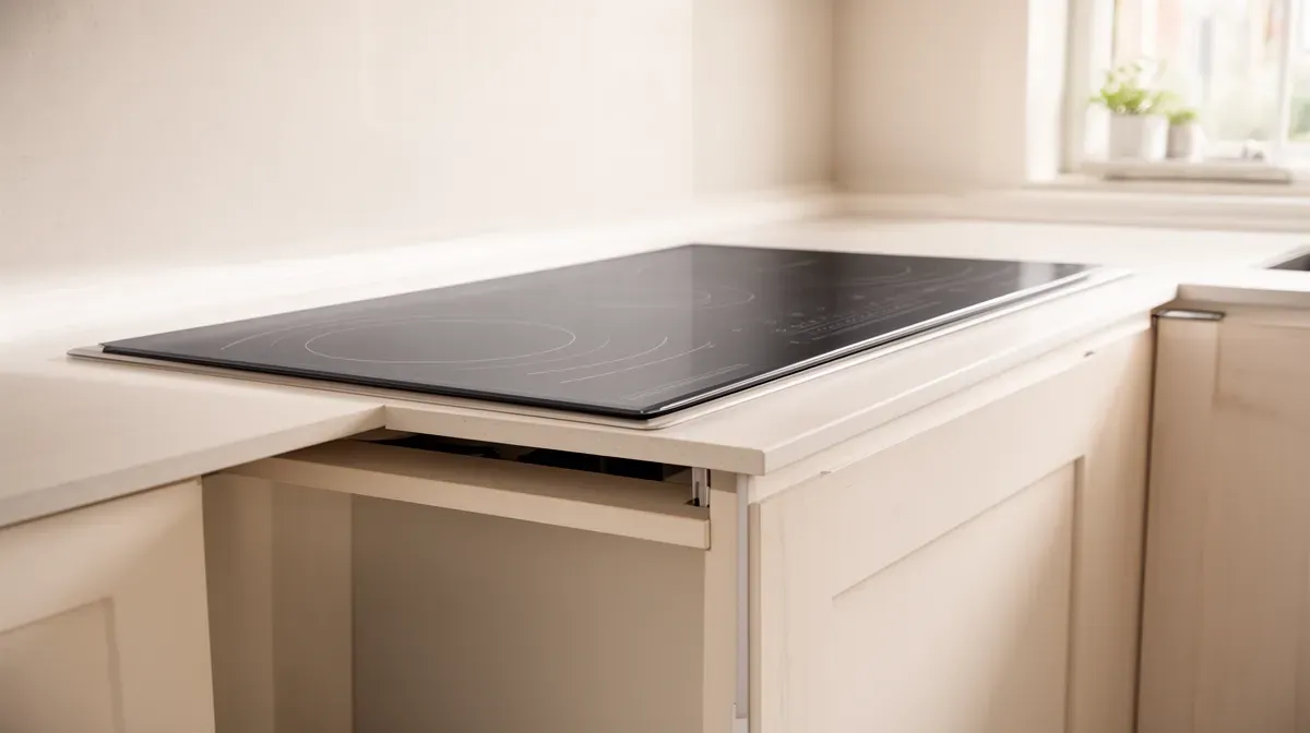 Espace de ventilation dégagé autour d'une plaque à induction