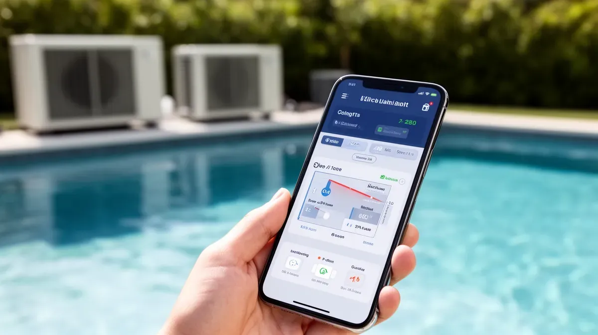 Application mobile de contrôle d'une pompe à chaleur de piscine