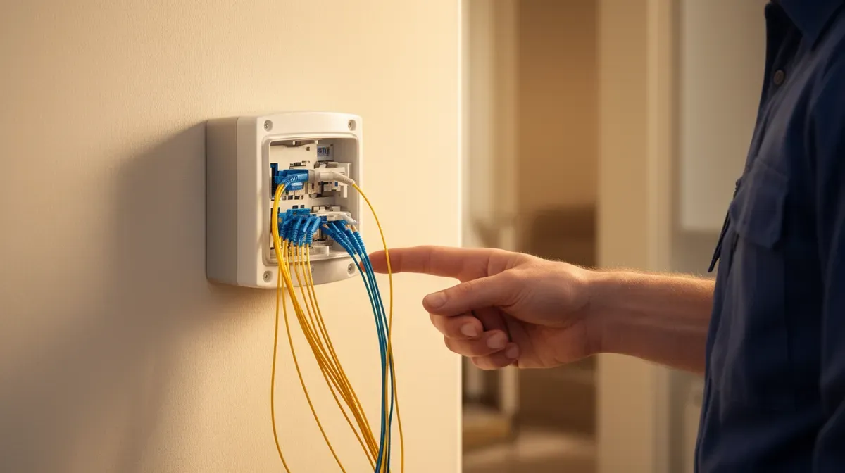 Raccordement fibre optique terminé après une recherche de regard télécom
